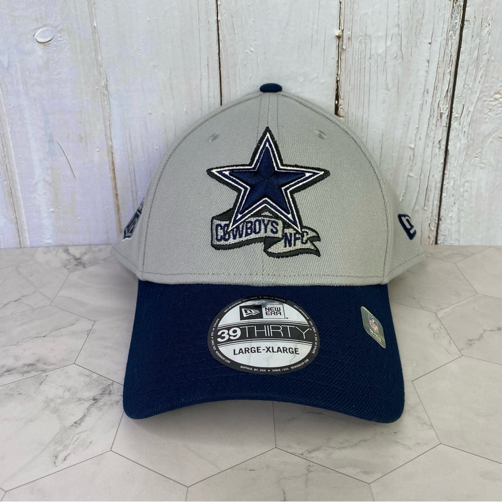 Dallas Cowboys New Era 39Thirty Sideline Gray Stretch Fitted Sz L-XL Hat Cap Dak